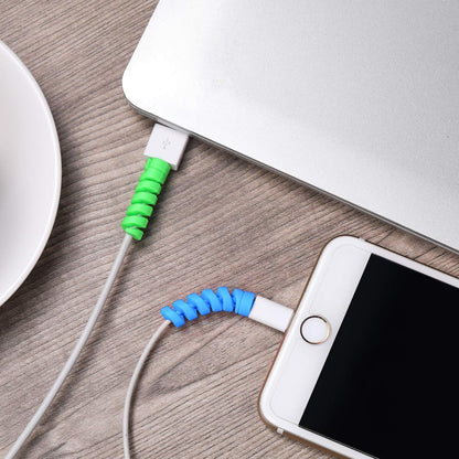 Silicone Highly Flexible Spiral Cable Wire Protector - infinityexculsivestore.com