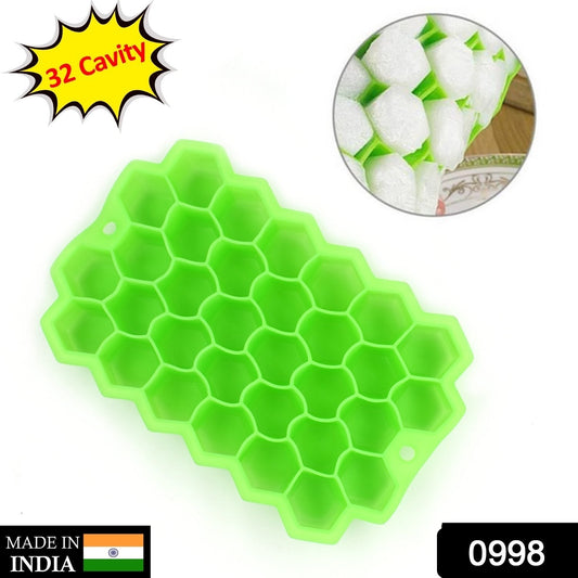 Silicone Ice Cube Trays 32 Cavity Per Ice Tray [Multi color] - infinityexculsivestore.com