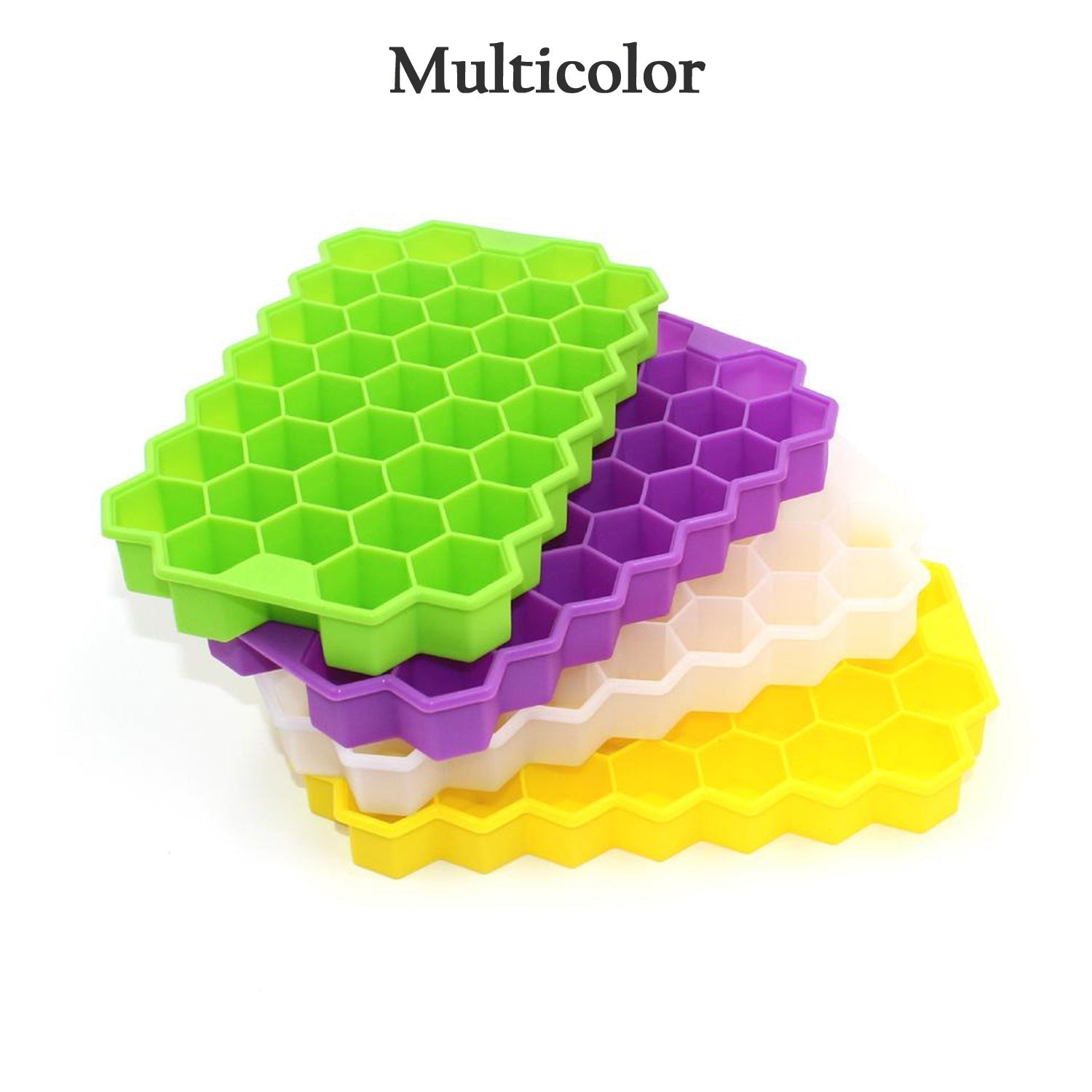 Silicone Ice Cube Trays 32 Cavity Per Ice Tray [Multi color] - infinityexculsivestore.com