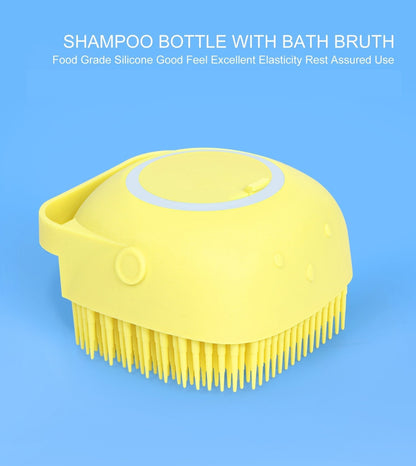 Silicone Massage Bath Body Brush Soft Bristle With Shampoo Dispenser - infinityexculsivestore.com