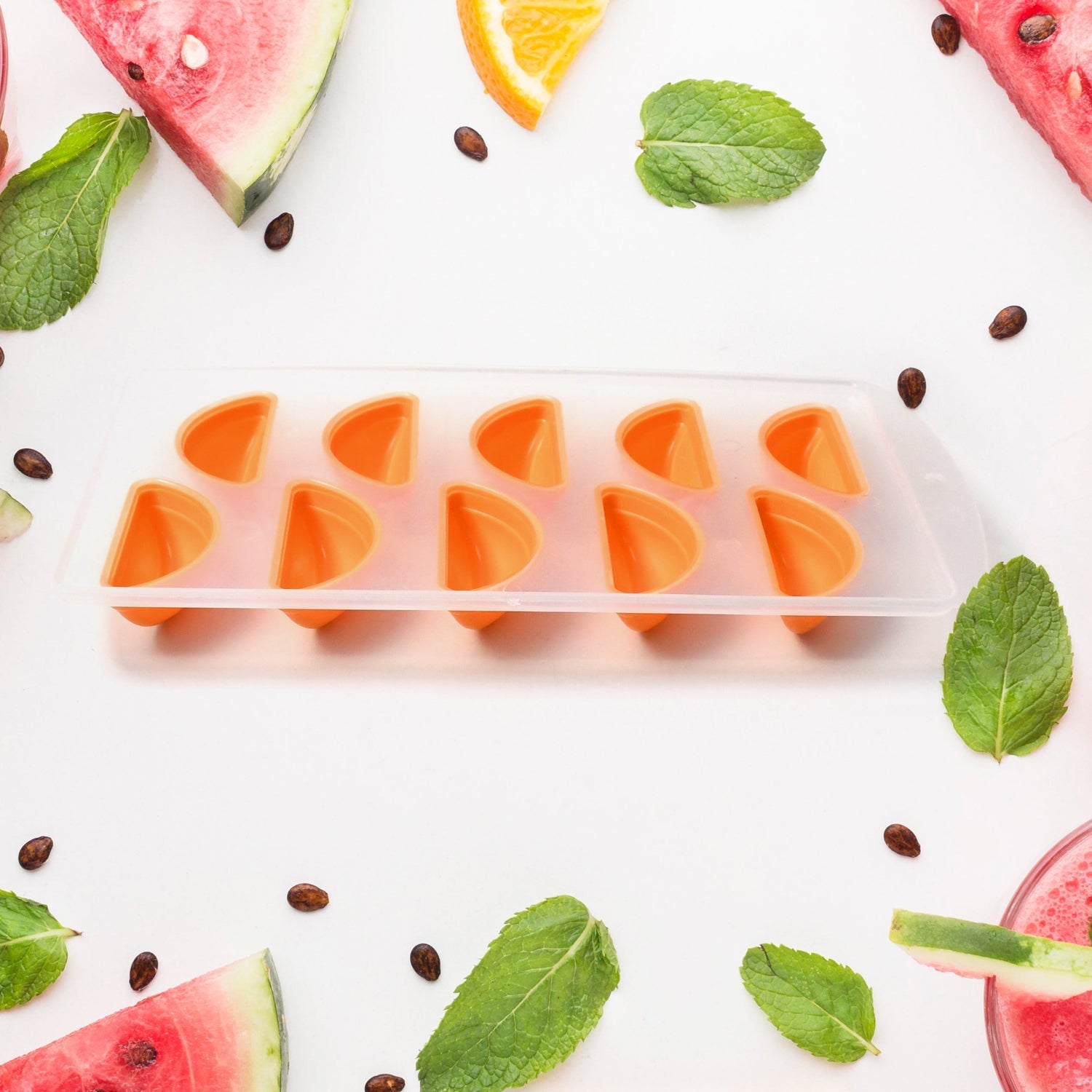 Silicone Mold Ice Cube Tray Creative Sweet Multi Type Ice Tray , Ice Cube Trays Multi Fruit Shape Ice Tray (1 Pc) - infinityexculsivestore.com
