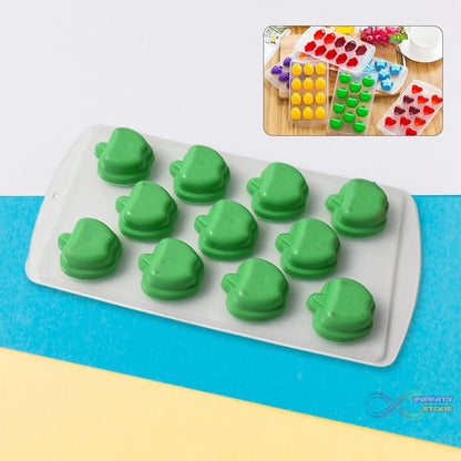 Silicone Mold Ice Cube Tray Creative Sweet Multi Type Ice Tray , Ice Cube Trays Multi Fruit Shape Ice Tray (1 Pc) - infinityexculsivestore.com