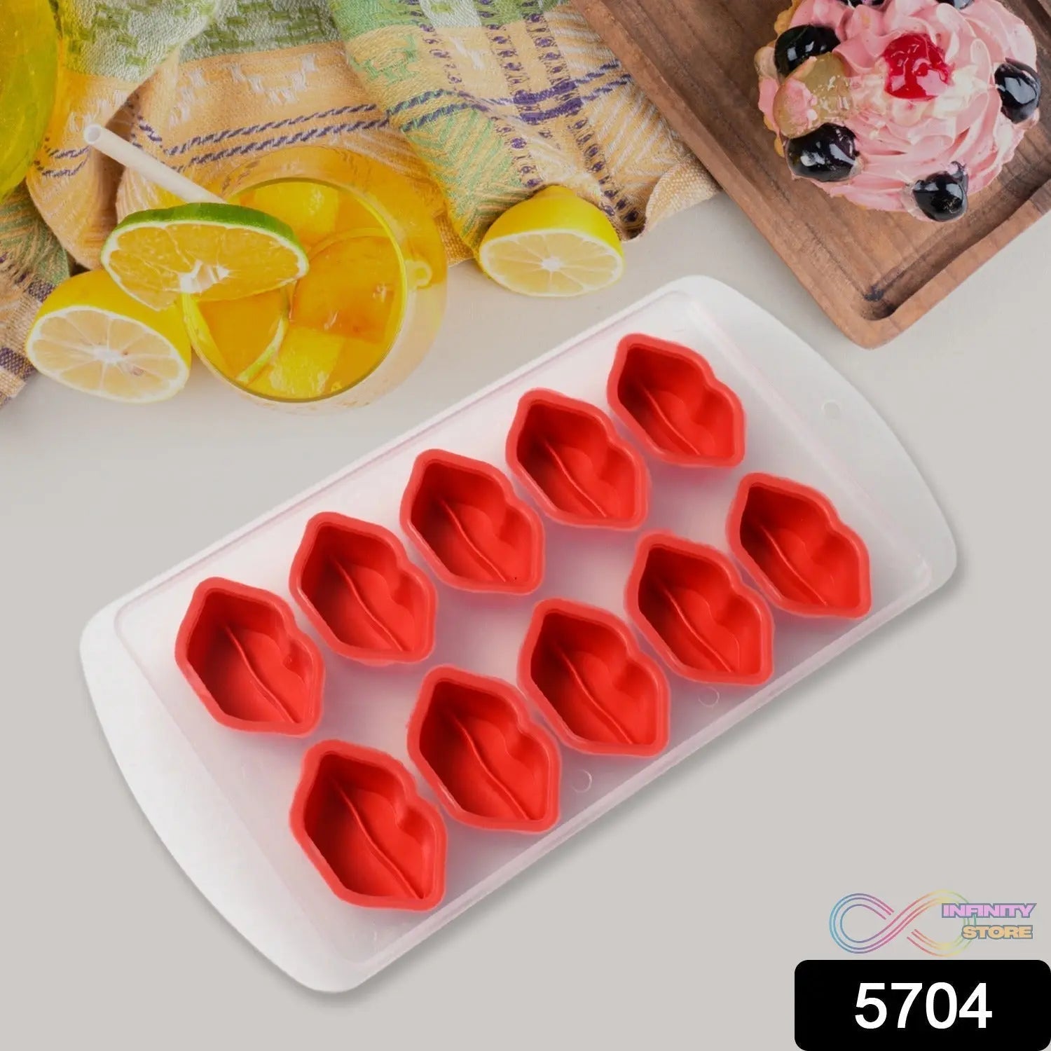 Silicone Mold Ice Cube Tray Creative Sweet Multi Type Ice Tray, Ice Cube Trays Multi Fruit Shape Ice Tray (1 Pc) - infinityexculsivestore.com