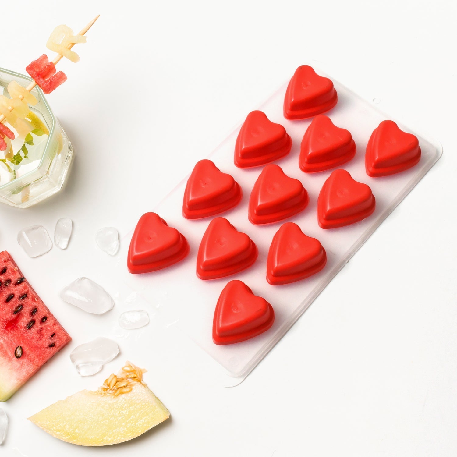 Silicone Mold Ice Cube Tray Creative Sweet Multi Type Ice Tray , Ice Cube Trays Multi Fruit Shape Ice Tray (1 Pc) - infinityexculsivestore.com