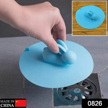 Drain Cover, Water Stopper, Tank Stopper, Rabbit Silicone, Odor Resistant, Drain Lid Shower Drain Cover Shower Plughole Cover Sink Strainer Silicone Bath Drain Cover Kitchen Sink Accessories Bathtub Kitchen Bathroom (1 Pc ) - infinityexculsivestore.com