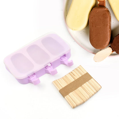 Silicone Popsicle Molds, Ice Pop Maker Molds with Lids and Sticks for Kids DIY Homemade Ice Cream, (With 50 Sticks) - infinityexculsivestore.com