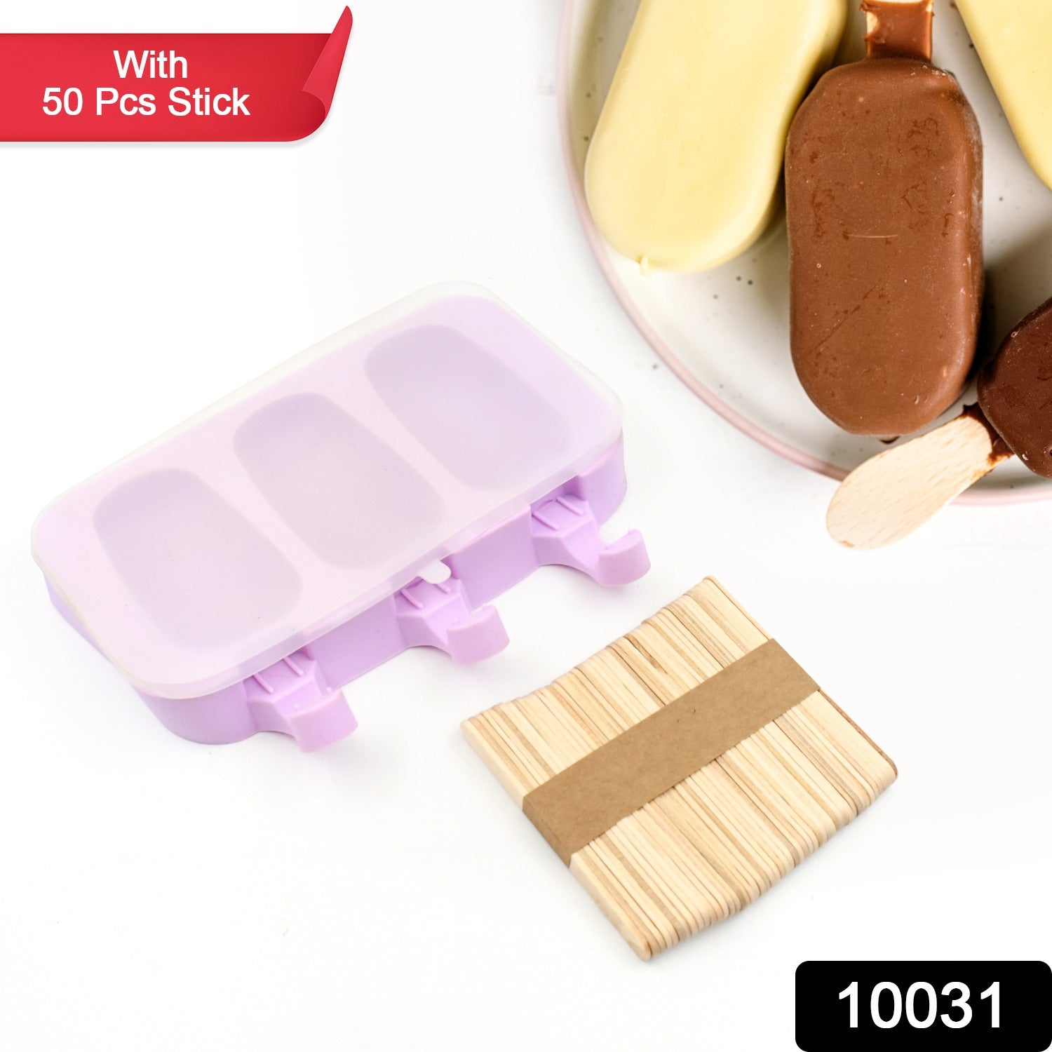 Silicone Popsicle Molds, Ice Pop Maker Molds with Lids and Sticks for Kids DIY Homemade Ice Cream, (With 50 Sticks) - infinityexculsivestore.com