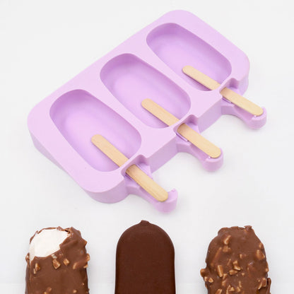 Silicone Popsicle Molds, Ice Pop Maker Molds with Lids and Sticks for Kids DIY Homemade Ice Cream, (With 50 Sticks) - infinityexculsivestore.com