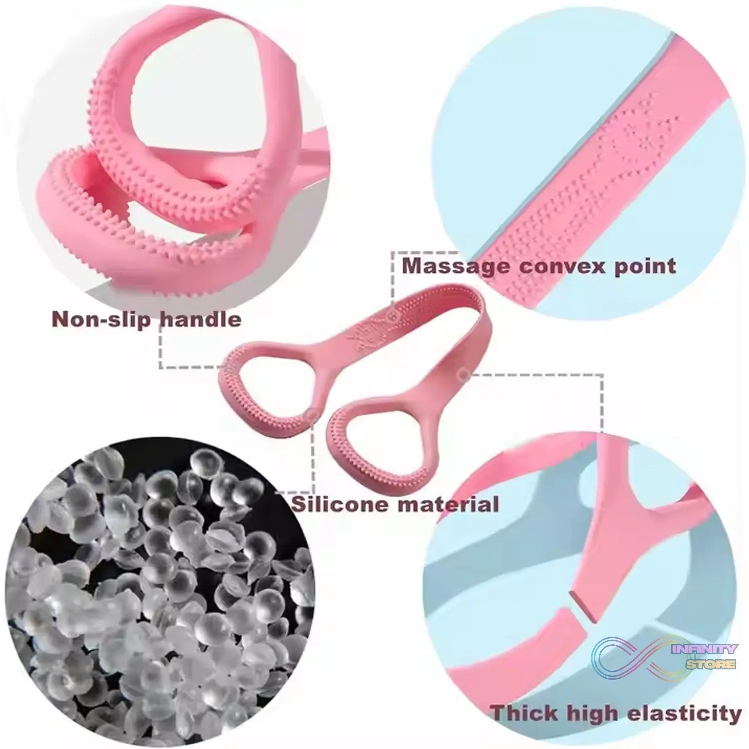 Silicone Resistance Bands Fitness Elastic Stretch (1 Pc) - infinityexculsivestore.com