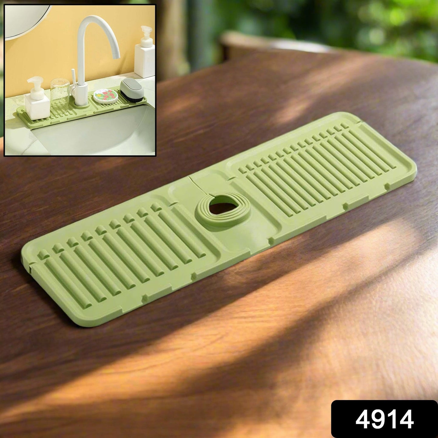 Silicone Sink Faucet Pad, Drip Protector Splash Countertop, Rubber Drying Mat, Sink Splash Guard for Kitchen Bathroom Bar. - infinityexculsivestore.com