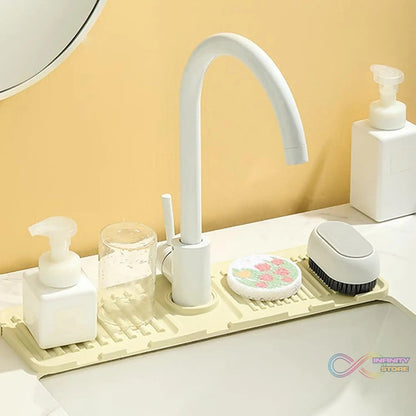 Silicone Sink Faucet Pad / Mat (1 Pc / 33x12 Cm) - infinityexculsivestore.com