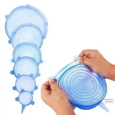 Silicone stretch lids set