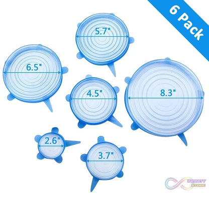 Microwave-safe silicone stretch covers
