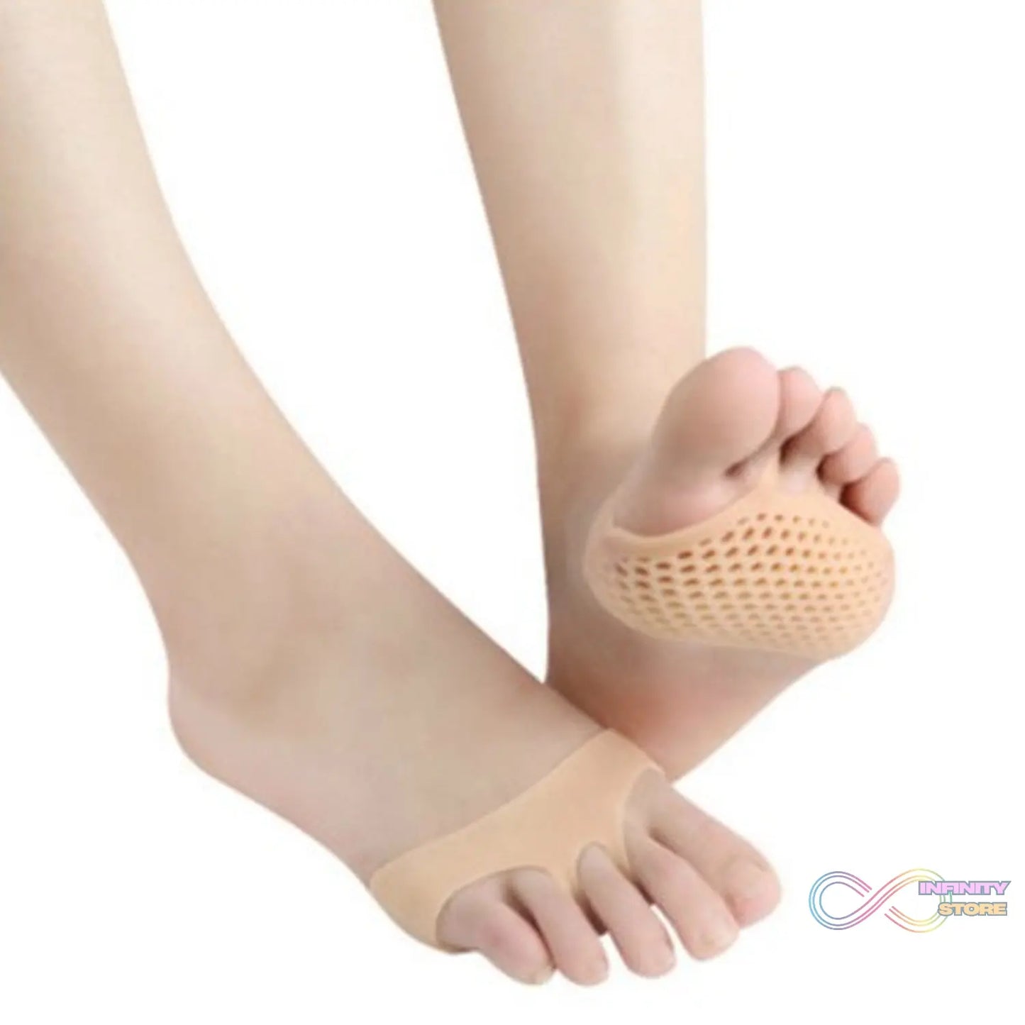 Silicone toe covers designed to offer relief and protect toes from friction and pressure.
