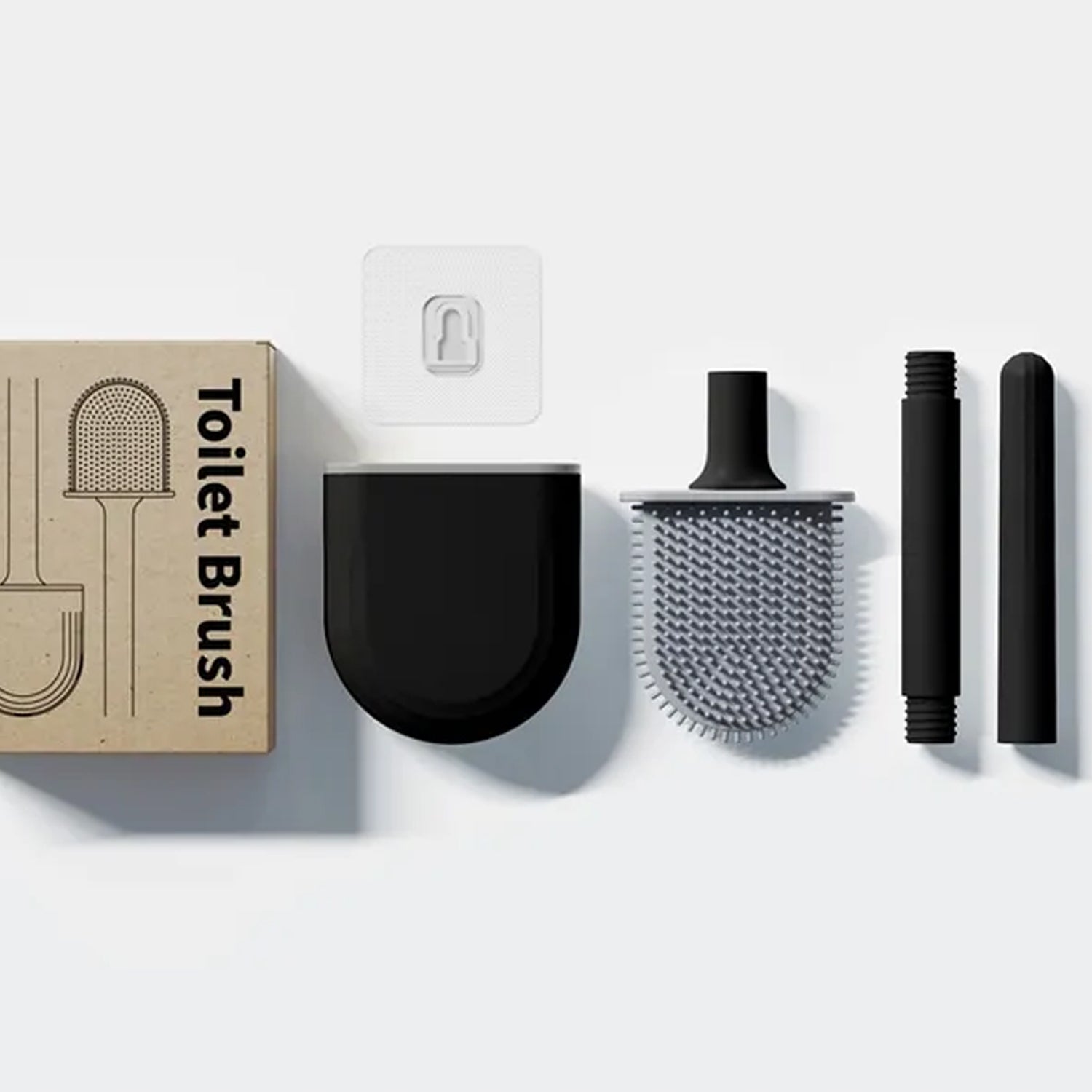 Silicone Toilet Brush with Holder Stand for Bathroom Cleaning - infinityexculsivestore.com