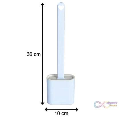 High-quality silicone toilet brush with holder stand for convenient use