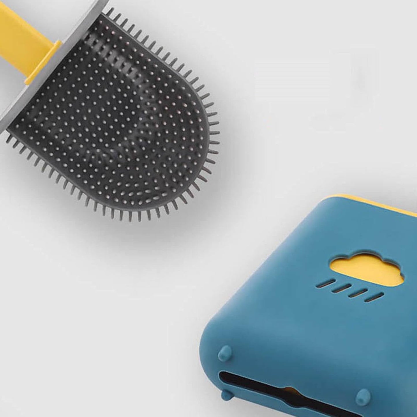 Silicone Toilet Brush with Holder (Without Box) - infinityexculsivestore.com