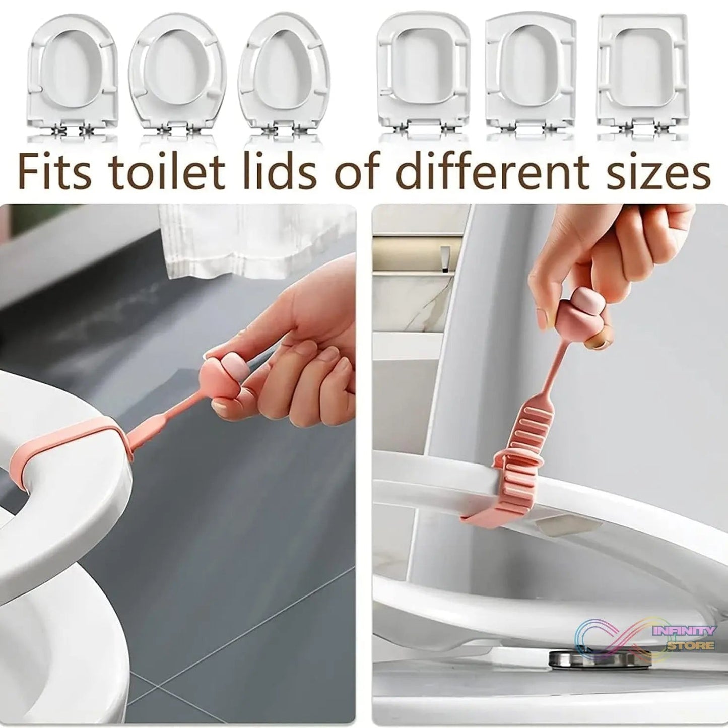 Silicone Toilet Seat Lifter Band (1 Pc) - infinityexculsivestore.com