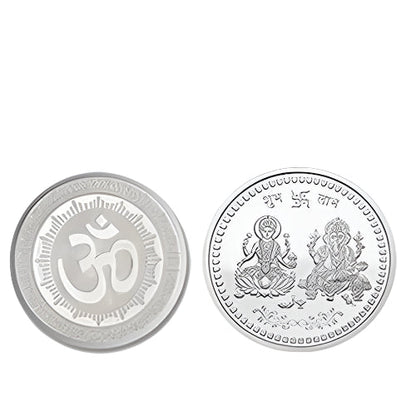 Silver color Coin for Gift & Pooja (Metal is not silver) - infinityexculsivestore.com