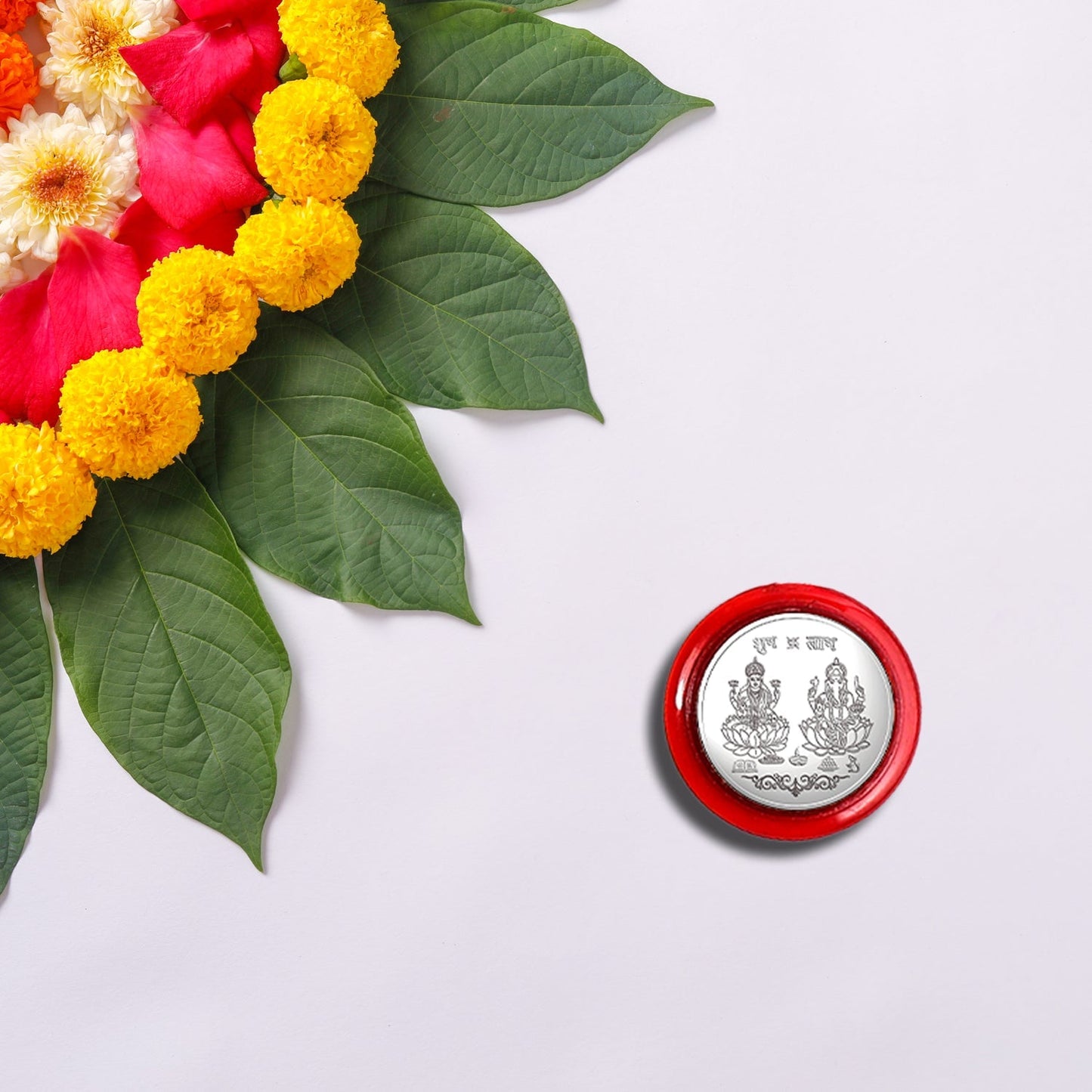 Silver color Coin for Gift & Pooja (Metal is not silver) - infinityexculsivestore.com