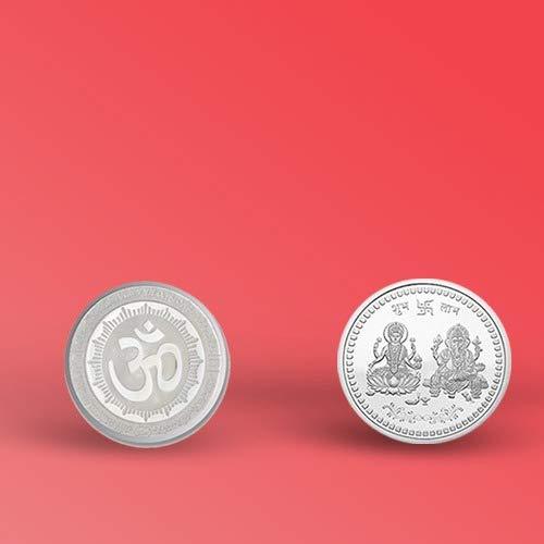 Silver color Coin for Gift & Pooja (Metal is not silver) - infinityexculsivestore.com