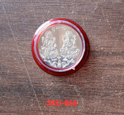 Silver color Coin for Gift & Pooja (Metal is not silver) - infinityexculsivestore.com