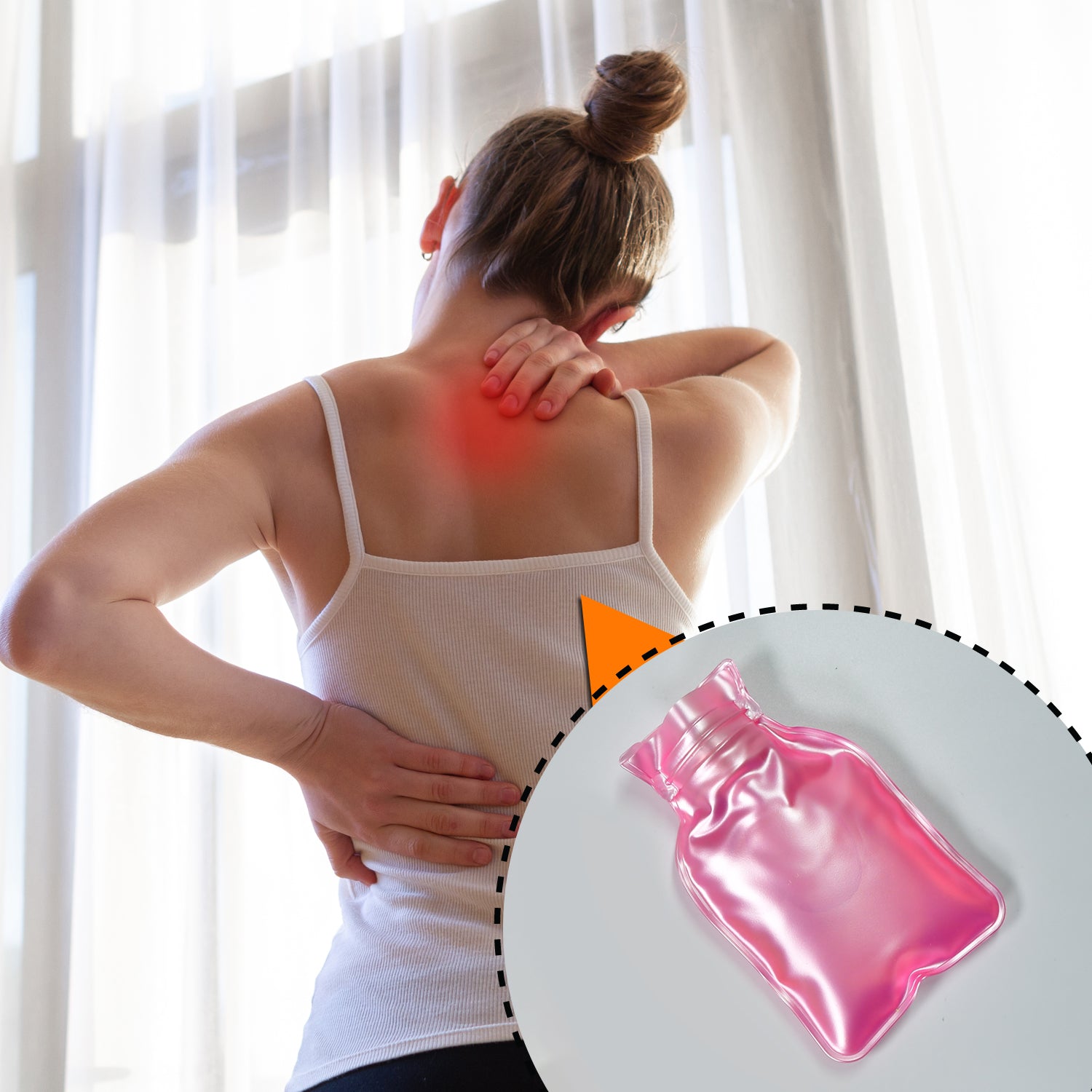 Simple Pink small Hot Water Bag with Cover for Pain Relief, Neck, Shoulder Pain and Hand, Feet Warmer, Menstrual Cramps. - infinityexculsivestore.com