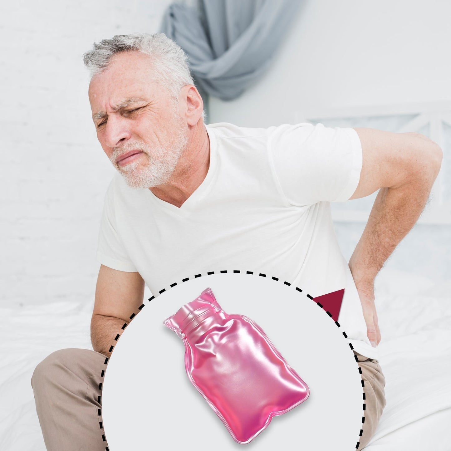 Simple Pink small Hot Water Bag with Cover for Pain Relief, Neck, Shoulder Pain and Hand, Feet Warmer, Menstrual Cramps. - infinityexculsivestore.com