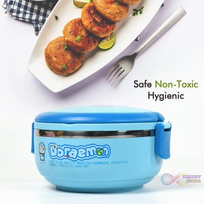 Single Layer Doraemon Steel Lunch Box High Quality Premium Lunch Box For Office & School Use - infinityexculsivestore.com