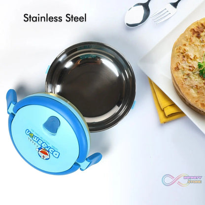 Single Layer Doraemon Steel Lunch Box High Quality Premium Lunch Box For Office & School Use - infinityexculsivestore.com