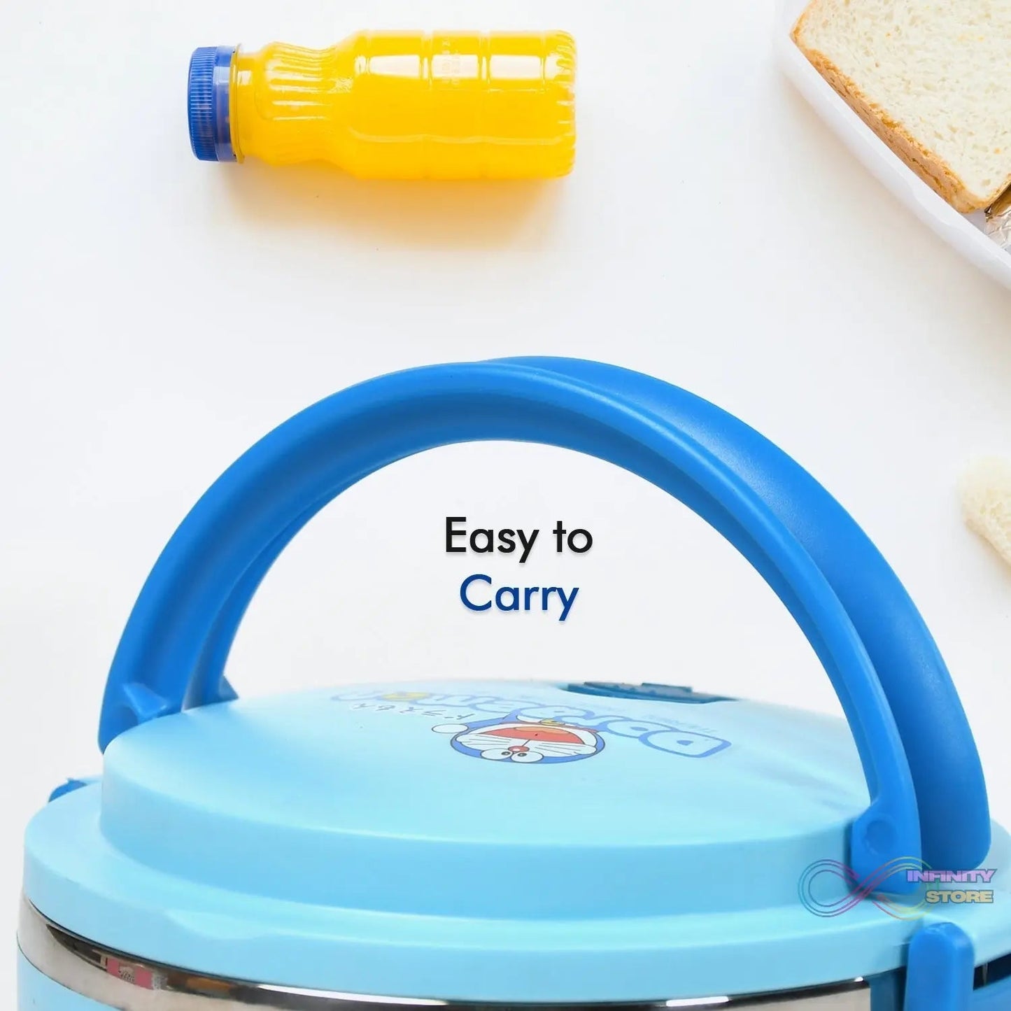Single Layer Doraemon Steel Lunch Box High Quality Premium Lunch Box For Office & School Use - infinityexculsivestore.com
