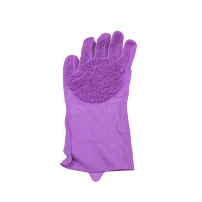 Single Left - Handed Silicone Dishwashing Glove: Scrubber, Reusable, Kitchen Cleaning - infinityexculsivestore.com