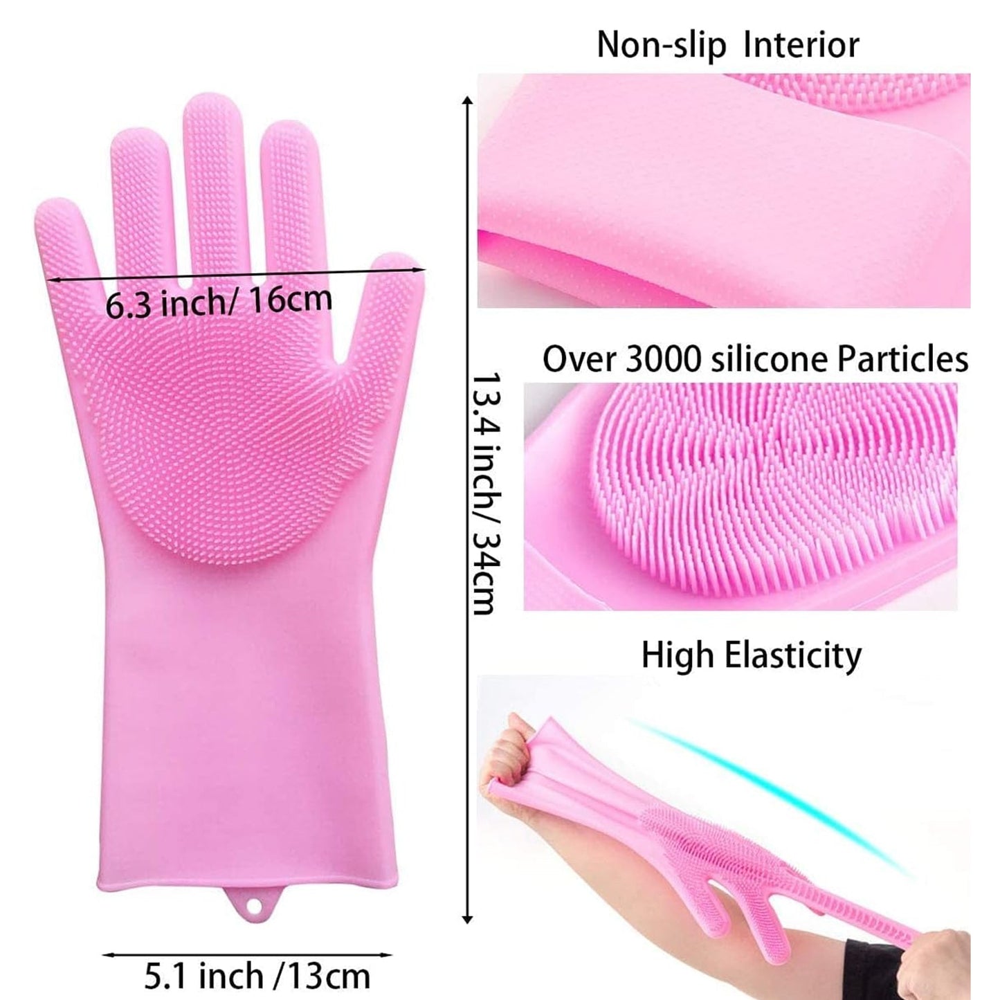 Single Left - Handed Silicone Dishwashing Glove: Scrubber, Reusable, Kitchen Cleaning - infinityexculsivestore.com