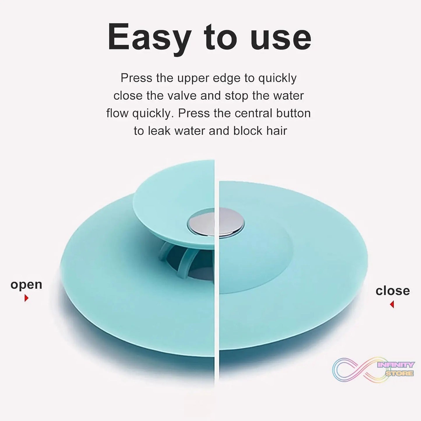 Sink Stopper Silicone Bathtub Stopper, Kitchen Sink Drain Strainer (1 Pc) - infinityexculsivestore.com