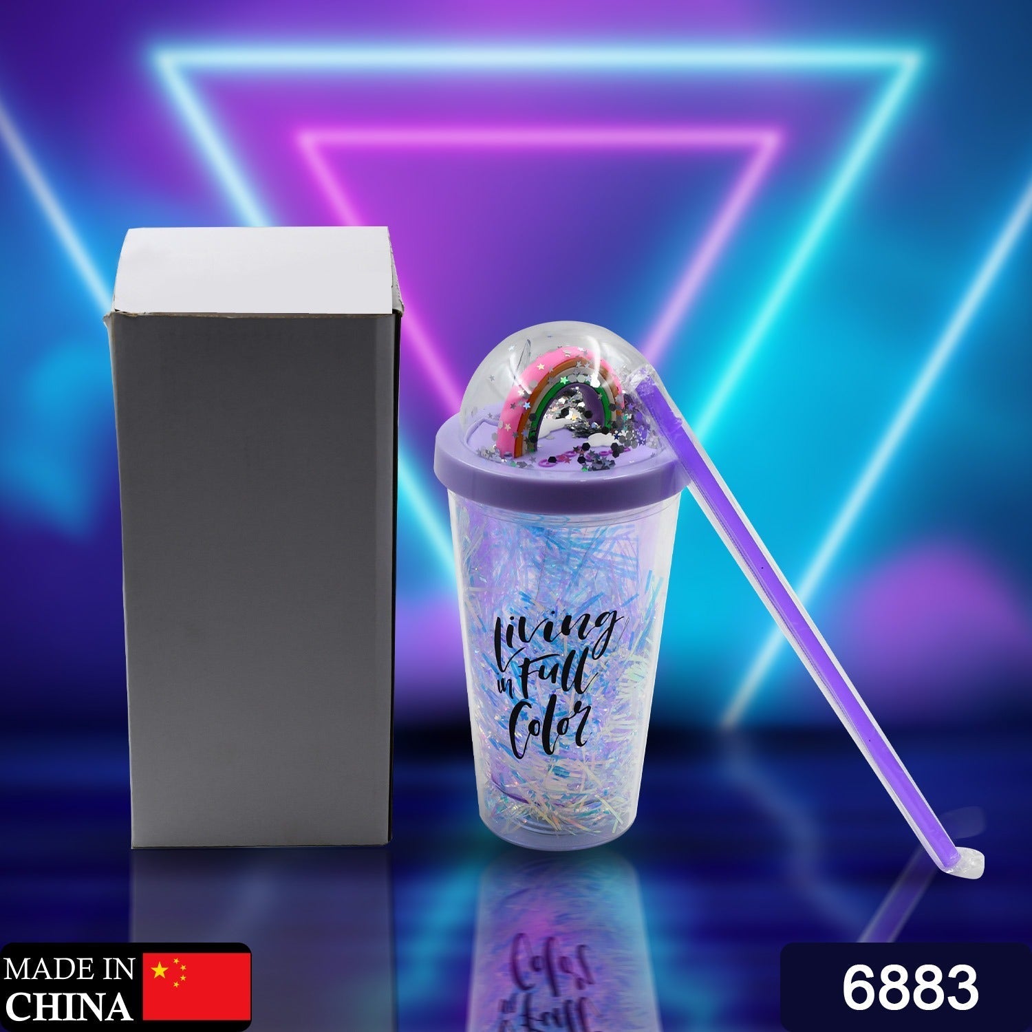 Sipper Bottle with Straw, LED Glow Light for Kids/Tumbler with Straw/Vacuum Flask/Sipper Plastic Tumbler/Sipper Bottle with Straw (Pack of 1) - infinityexculsivestore.com