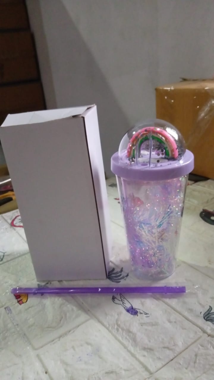 Sipper Bottle with Straw, LED Glow Light for Kids/Tumbler with Straw/Vacuum Flask/Sipper Plastic Tumbler/Sipper Bottle with Straw (Pack of 1) - infinityexculsivestore.com