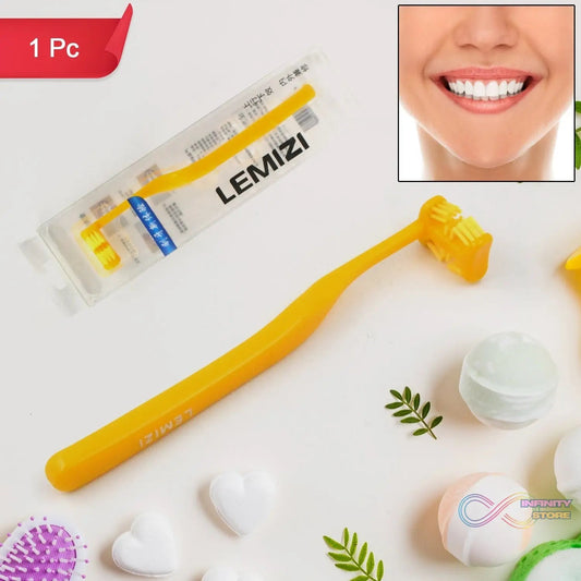 Six - Sided Soft Toothbrush, Anti - Bacterial 6 Sided Care (1 Pc/ Mix Color) - infinityexculsivestore.com