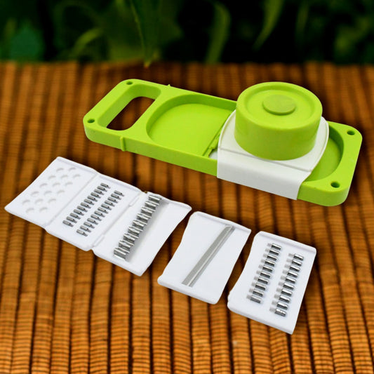 Slicer for Kitchen 5 in 1 Foldable Vegetable Slicer Blade Potato Cutter, Veggie Slicer, Onion Slicer, Julienne Grater with Protective Guards, Stainless Steel Blade - infinityexculsivestore.com