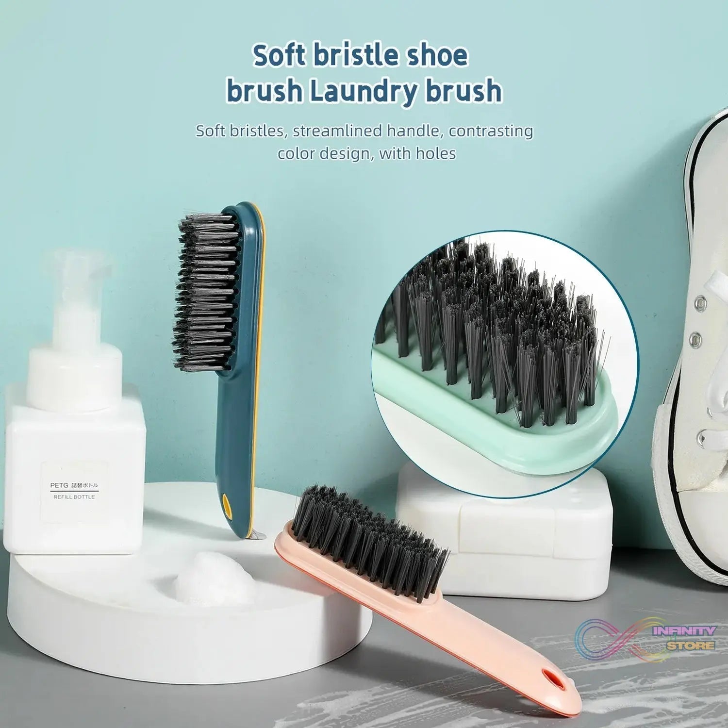 Small Cleaning Brush Shoes and Clothes Cleaning Brush (1 Pc) - infinityexculsivestore.com