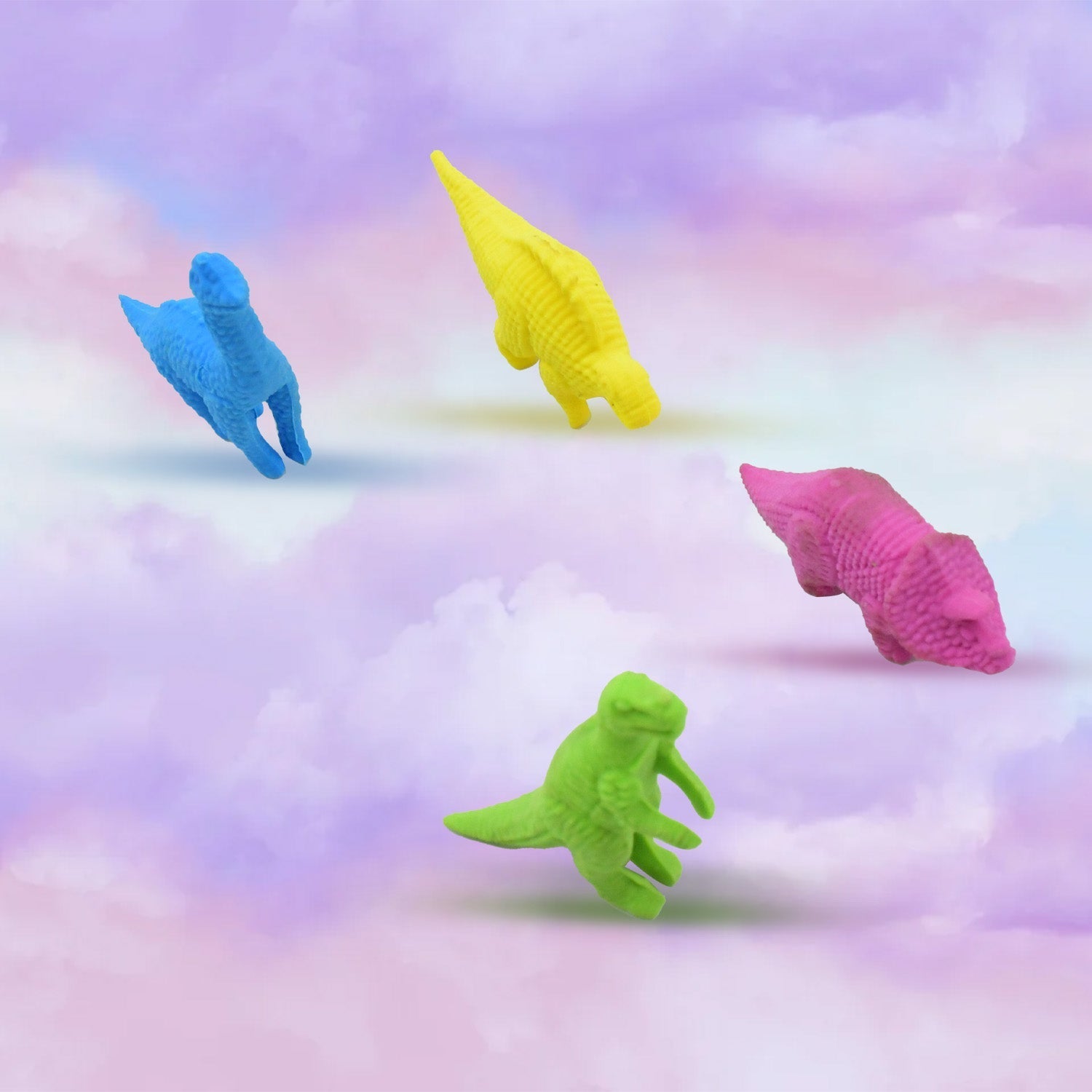 Small Dinosaur Shaped Erasers (4 Pc): Animal Erasers for Kids (School Supplies) - infinityexculsivestore.com