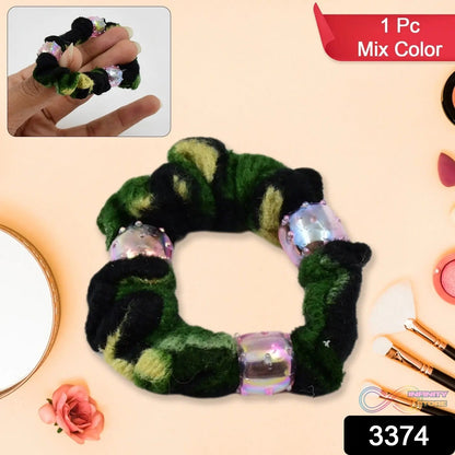 Small Hair Rubber Bands (Pack of 1 / Multicolour / Design) - infinityexculsivestore.com