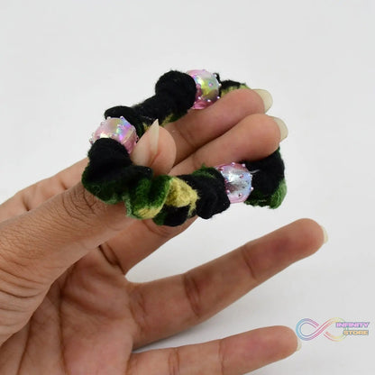 Small Hair Rubber Bands (Pack of 1 / Multicolour / Design) - infinityexculsivestore.com