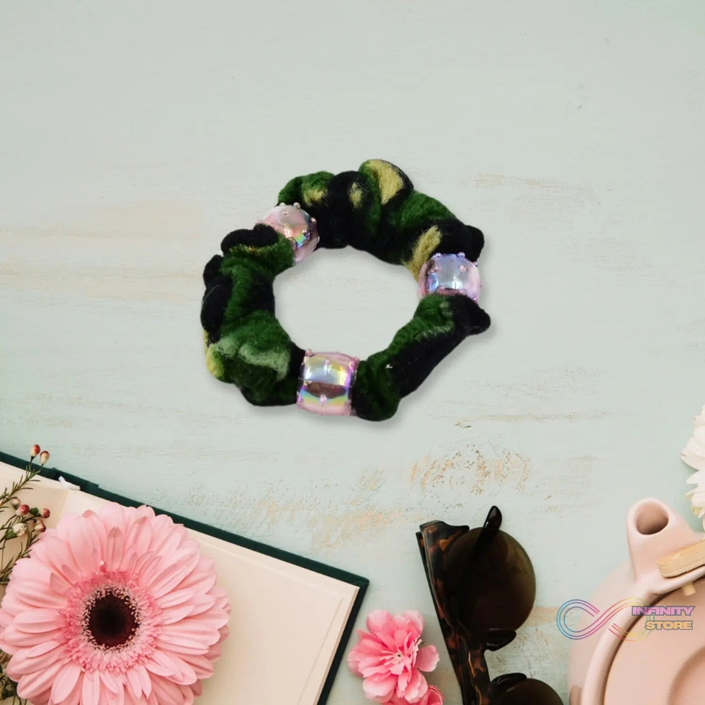 Small Hair Rubber Bands (Pack of 1 / Multicolour / Design) - infinityexculsivestore.com