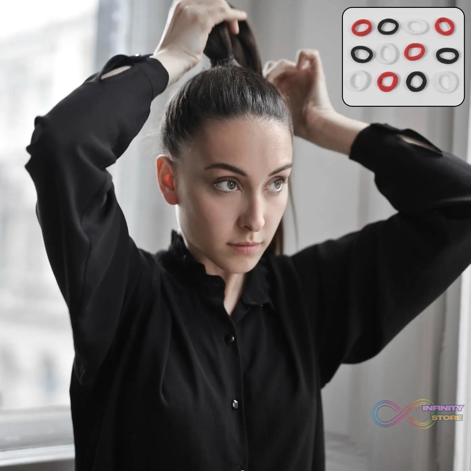 Small Hairbands Bands for Hair Rubber Bands (Pack of 50 / Multicolour) - infinityexculsivestore.com