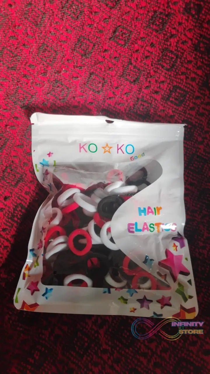 Small Hairbands Bands for Hair Rubber Bands (Pack of 50 / Multicolour) - infinityexculsivestore.com