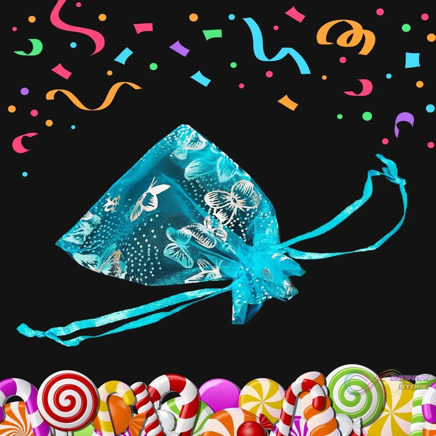 Organza Return Gift Bags Small Mesh Bags Drawstring Gift Bags Christmas Drawstring Organza Gift Bags, Wedding Party Festival Gift Bags, Jewellery Packing Pouch Dry Fruit Pouch 10×12 Cm (100 Pcs Set) - infinityexculsivestore.com