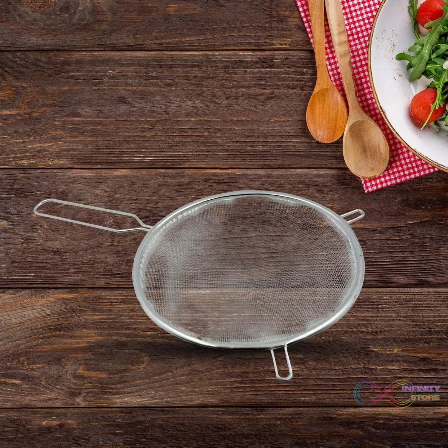 Small Mesh Strainer With Handle Stainless Steel Oil Straine, Mesh Sieve Strainer (1 Pc) - infinityexculsivestore.com