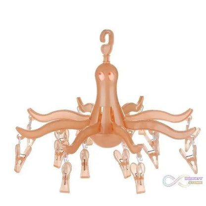 Small Octopus Folding Hanging Dryer Round Folding with 16 Pegs (Multicolor) - infinityexculsivestore.com