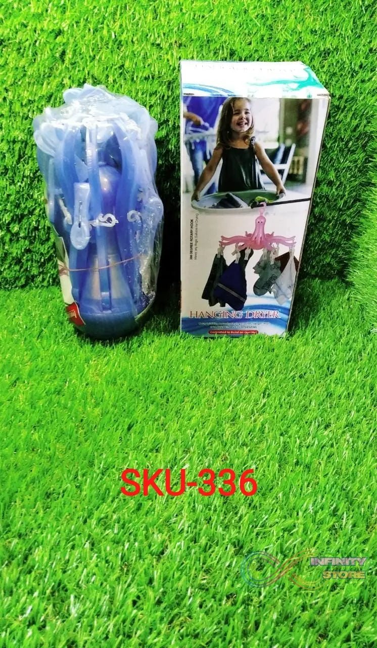 Small Octopus Folding Hanging Dryer Round Folding with 16 Pegs (Multicolor) - infinityexculsivestore.com