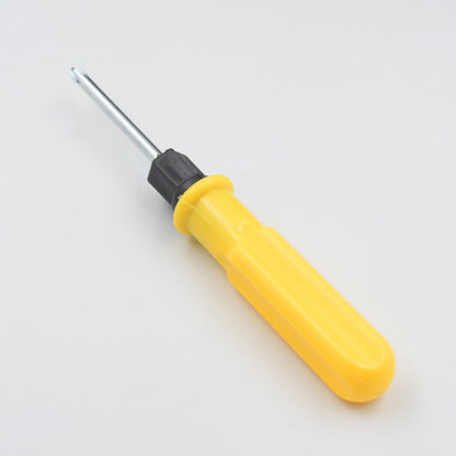 Small Pocket Size 2 in 1 Slotted Cross Head Double Sided Flat Magnetic Screwdriver with PVC Plastic Coated Handle (1 Pc) - infinityexculsivestore.com